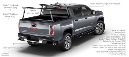 2015 GMC Canyon Bed Accessories and Trailering